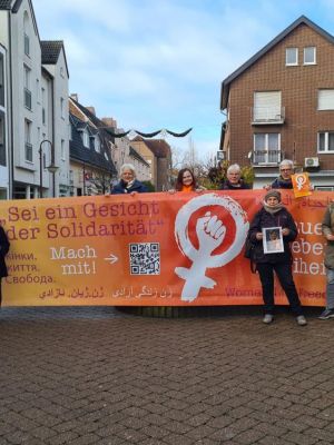 Banner Sei ein Gesicht der Solidarität